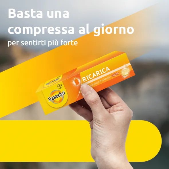 Supradyn Ricarica Integratore Multivitaminico Completo Vitamine e Minerali, 15 Compresse Effervescenti