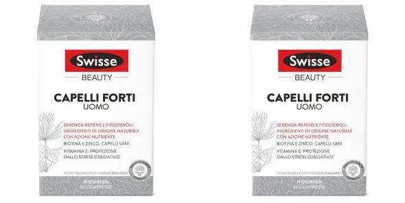 SWISSE CAPELLI FORTI UOMO 30 COMPRESSE Pack da 2