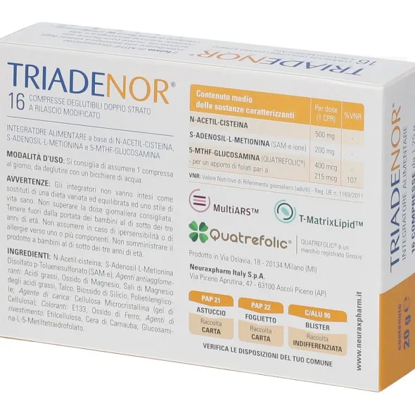 TRIADENOR 16 COMPRESSE 20 G