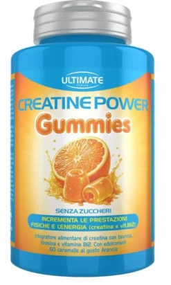 ULTIMATE CREATINE POWER ARANCIA 60 CARAMELLE GOMMOSE SENZA ZUCCHERI E GLUTINE