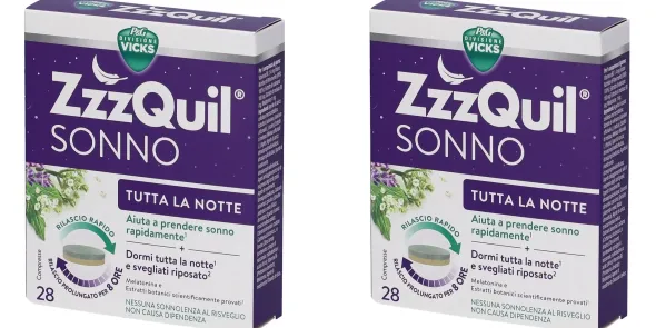 VICKS ZZZQUIL SONNO TUTTA LA NOTTE 28 COMPRESSE Pack da 2
