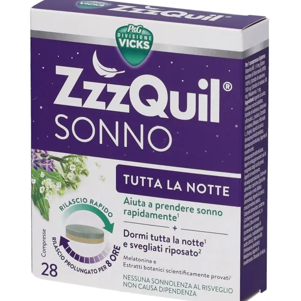 VICKS ZZZQUIL SONNO TUTTA LA NOTTE 28 COMPRESSE