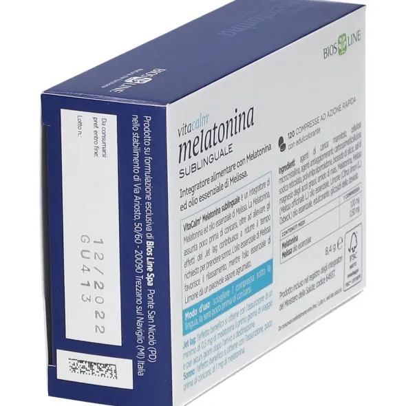 VITACALM MELATONINA 120 COMPRESSE SUBLINGUALI