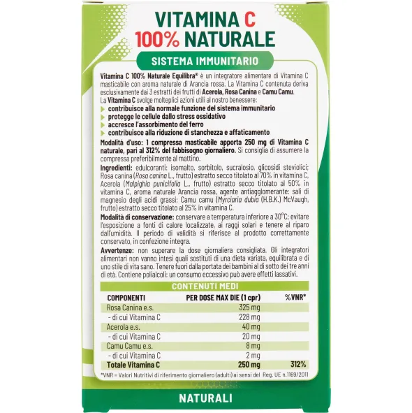 VITAMINA C 100% NATURALE 30 COMPRESSE