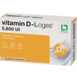 VITAMIN D-LOGES 30 GELATINE MASTICABILI GUSTO LIMONE 42 G