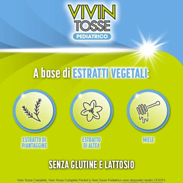 VIVIN TOSSE PEDIATRICO SCIROPPO PER TOSSE SECCA E GRASSA GUSTO FRAGOLA E CREME CARAMEL 150 ML