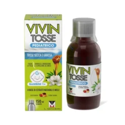 VIVIN TOSSE PEDIATRICO SCIROPPO PER TOSSE SECCA E GRASSA GUSTO FRAGOLA E CREME CARAMEL 150 ML