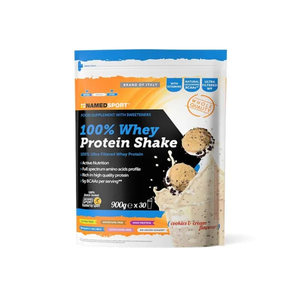 100% WHEY PROTEIN SHAKE COOKIES & CREAM 900 G