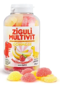 ZIGULI MULTIVIT FRAGOLA E BANANA 60 GOMMOSE