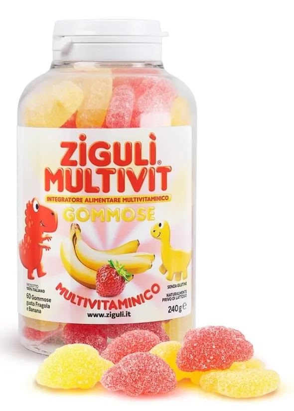 ZIGULI MULTIVIT FRAGOLA E BANANA 60 GOMMOSE