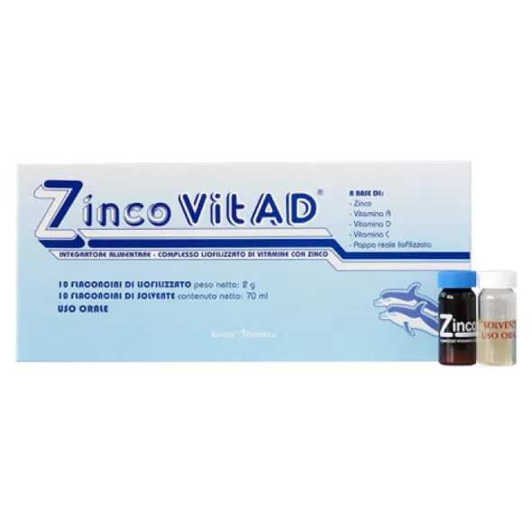 ZINCO VIT A D 10 FLACONCINI + 10 FLACONCINI