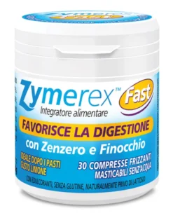ZYMEREX DIGESTIVO FAST 30 COMPRESSE MASTICABILI GUSTO LIMONE CON EDULCORANTI SENZA GLUTINE SENZA LATTOSIO