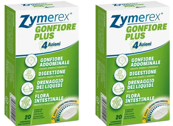 ZYMEREX GONFIORE PLUS 20 COMPRESSE Pack da 2